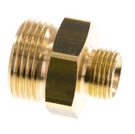 G 1'' x G 1/2'' Doppelnippel aus Messing 16 bar