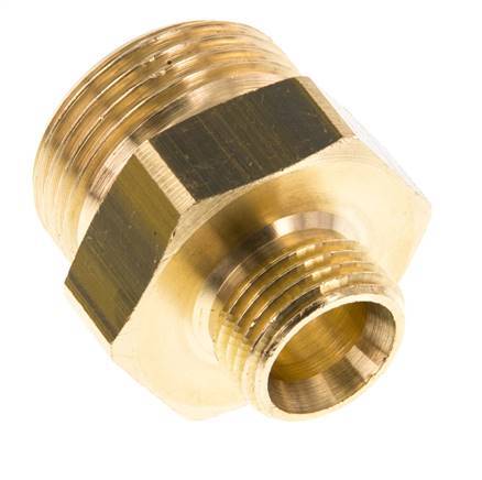 G 1'' x G 1/2'' Doppelnippel aus Messing 16 bar