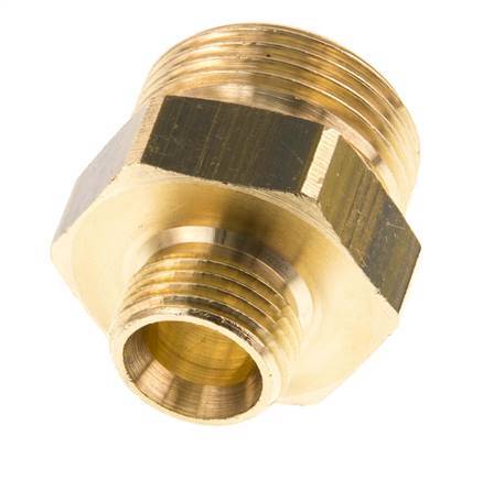 G 1'' x G 1/2'' Doppelnippel aus Messing 16 bar