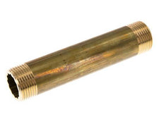 G 1'' Brass Double Pipe Nipple 16 Bar DIN 2982 - 150mm