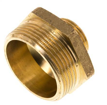 G 1 1/2'' x G 3/4'' Doppelnippel aus Messing 16 bar