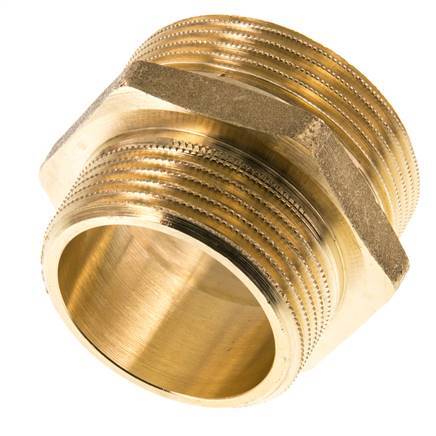 G 1 1/2'' x G 1 1/4'' Doppelnippel aus Messing 16 bar