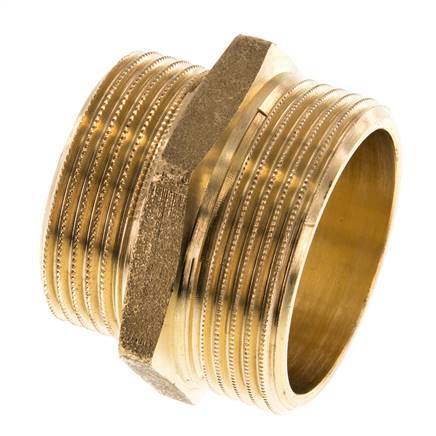 G 1 1/2'' x G 1 1/4'' Doppelnippel aus Messing 16 bar