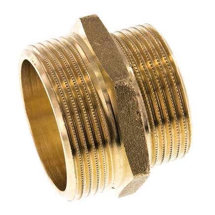 G 1 1/2'' x G 1 1/4'' Doppelnippel aus Messing 16 bar