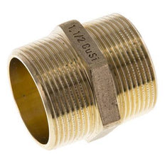 R 1 1/2'' Brass Double Nipple 16 Bar