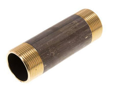 G 1 1/4'' Brass Double Pipe Nipple 16 Bar DIN 2982 - 120mm