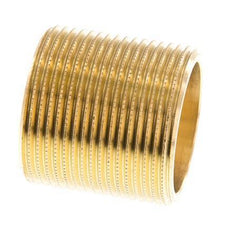 G 1 1/4'' Brass Double Pipe Nipple 16 Bar DIN 2982 - 40mm