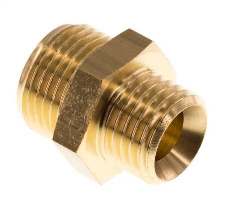 M14x1.5 x G 3/8'' Brass Double Nipple 16 Bar [2 Pieces]