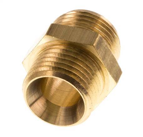 M16x1.5 x G 3/8'' Brass Double Nipple 16 Bar [2 Pieces]