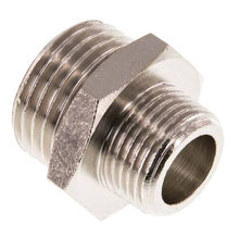 G 1/2'' x G 3/8'' Nickel plated Brass Double Nipple 16 Bar [2 Pieces]