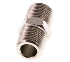 1/2'' NPT x R 1/2'' Messing vernickelt Doppelnippel 60 bar