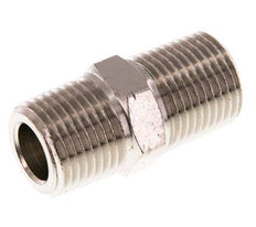 1/2'' NPT x R 1/2'' Messing vernickelt Doppelnippel 60 bar
