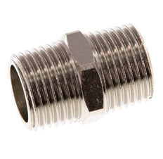 R 1/2'' Nickel plated Brass Double Nipple 16 Bar [2 Pieces]
