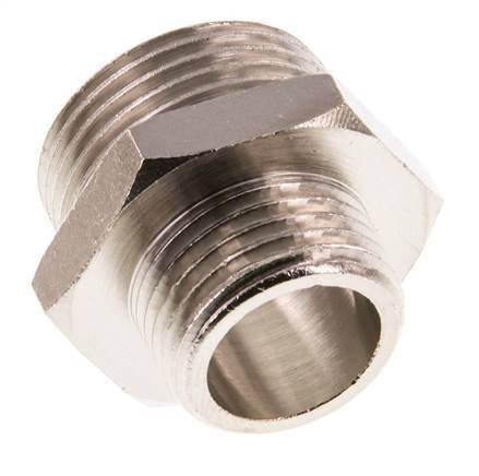 G 3/4'' x G 1/2'' Nickel plated Brass Double Nipple 16 Bar [2 Pieces]