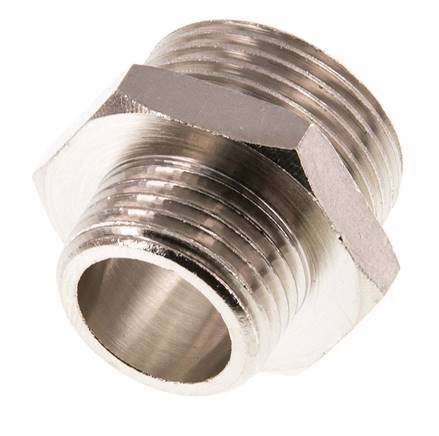 G 3/4'' x G 1/2'' Nickel plated Brass Double Nipple 16 Bar [2 Pieces]