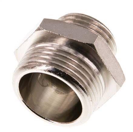 G 3/4'' x G 1/2'' Nickel plated Brass Double Nipple 16 Bar [2 Pieces]