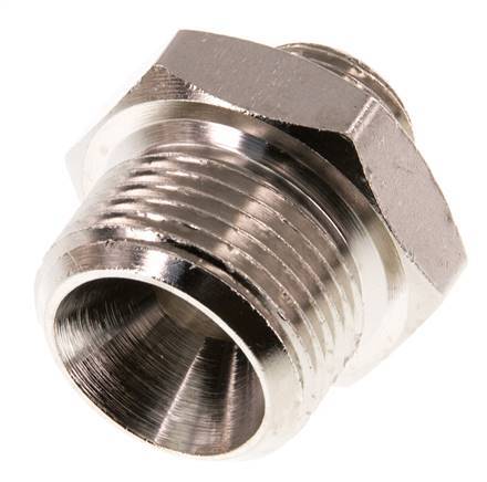 G 3/4'' x G 3/8'' Vernickeltes Messing Doppelnippel 16 bar