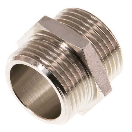 G 3/4'' Nickel plated Brass Double Nipple 16 Bar