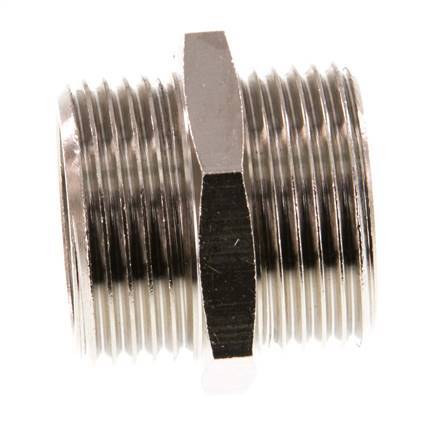 G 3/4'' Messing vernickelt Doppelnippel 16 bar