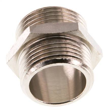 G 3/4'' Messing vernickelt Doppelnippel 16 bar