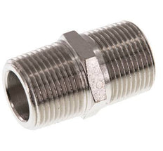 3/4'' NPT x R 3/4'' Messing vernickelt Doppelnippel 60 bar