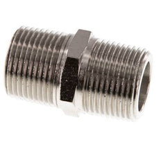 3/4'' NPT x R 3/4'' Messing vernickelt Doppelnippel 60 bar