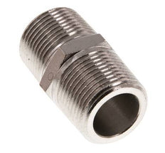 3/4'' NPT x R 3/4'' Messing vernickelt Doppelnippel 60 bar