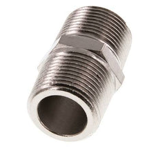 3/4'' NPT x R 3/4'' Messing vernickelt Doppelnippel 60 bar