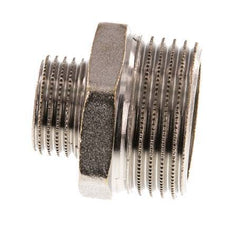 G 1'' x G 1/2'' Vernickeltes Messing Doppelnippel 16 bar