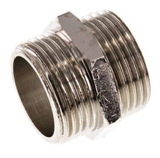 G 1'' Messing vernickelt Doppelnippel 16 bar