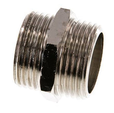 G 1'' Messing vernickelt Doppelnippel 16 bar