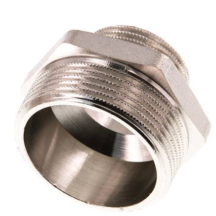 G 1 1/2'' x G 1'' Vernickeltes Messing Doppelnippel 16 bar