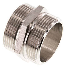 G 1 1/2'' Messing vernickelt Doppelnippel 16 bar