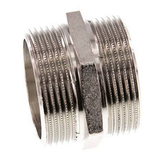 G 1 1/2'' Messing vernickelt Doppelnippel 16 bar