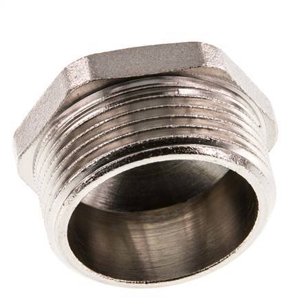 G 1 1/4'' x G 1/2'' Vernickeltes Messing Doppelnippel 16 bar