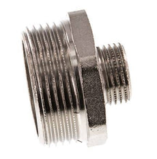 G 1 1/4'' x G 1/2'' Vernickeltes Messing Doppelnippel 16 bar