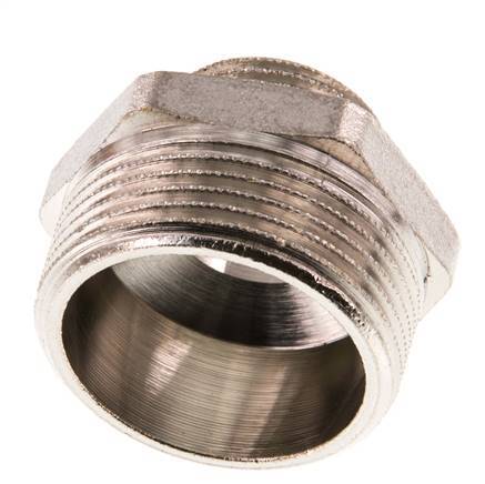 G 1 1/4'' x G 3/4'' Vernickeltes Messing Doppelnippel 16 bar