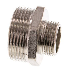 G 1 1/4'' x G 3/4'' Vernickeltes Messing Doppelnippel 16 bar