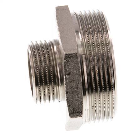 G 2'' x G 1'' Vernickeltes Messing Doppelnippel 16 bar