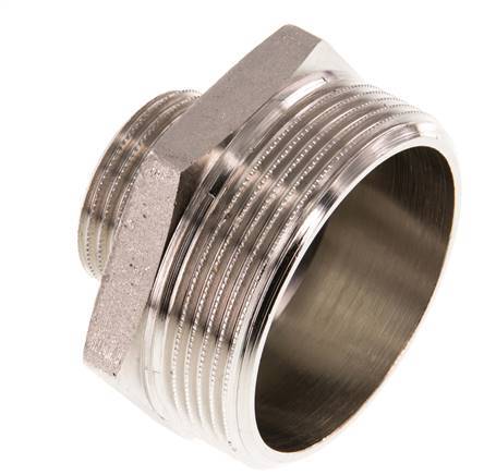 G 2'' x G 1'' Vernickeltes Messing Doppelnippel 16 bar