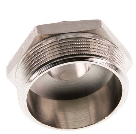 G 2'' x G 1'' Vernickeltes Messing Doppelnippel 16 bar