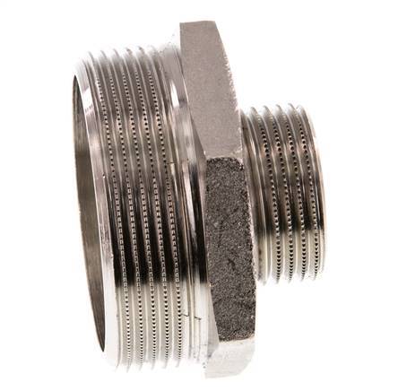 G 2'' x G 1'' Vernickeltes Messing Doppelnippel 16 bar