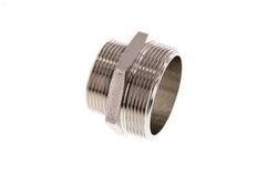 G 2'' x G 1 1/2'' Vernickeltes Messing Doppelnippel 16 bar