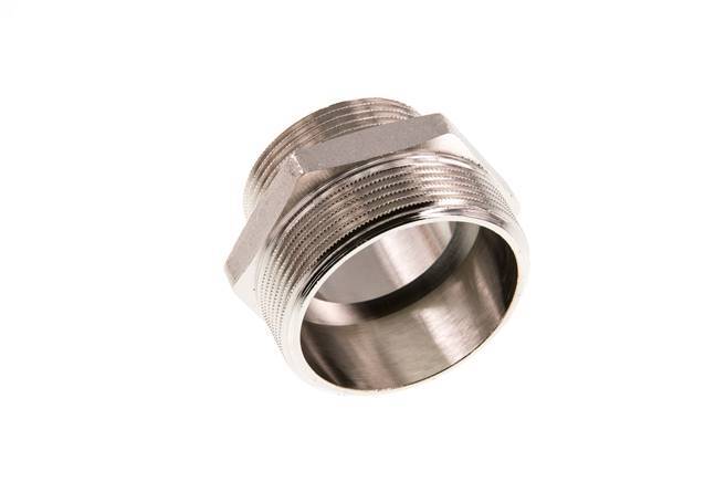 G 2'' x G 1 1/2'' Vernickeltes Messing Doppelnippel 16 bar
