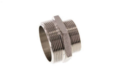 G 2'' x G 1 1/2'' Vernickeltes Messing Doppelnippel 16 bar