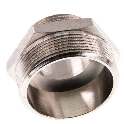 G 2'' x G 1 1/4'' Vernickeltes Messing Doppelnippel 16 bar