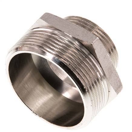 G 2'' x G 1 1/4'' Vernickeltes Messing Doppelnippel 16 bar