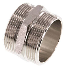 G 2'' Messing vernickelt Doppelnippel 16 bar