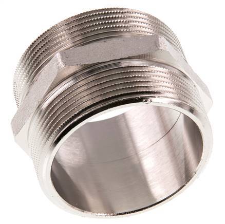 G 2'' Messing vernickelt Doppelnippel 16 bar