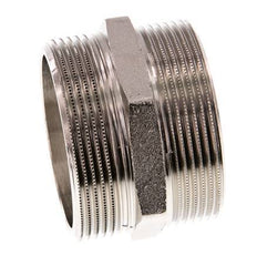 G 2'' Messing vernickelt Doppelnippel 16 bar